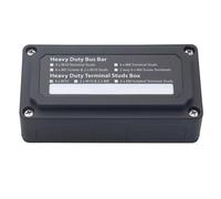 FIGGRITID Bloc de distribution de goujons de barre de bus 200 A avec 4 goujons terminaux M10 (3/8") pour voiture, camping-car, bateau - Noir