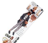 FIGGRITID Chic Attitude - Ruban Washi large - Rouleau unique - Original, tendance - Pour filles - Ruban décoratif - Personnages - Transparent - Durable - Facile à installer