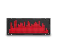 FIGGRITID Kit d'affichage du spectre de musique LED DIY 16 x 32 rythme horloge 8 types de mode spectre SMD lumière d'affichage lumière rouge durable facile à installer