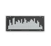 FIGGRITID Kit d'affichage du spectre de musique LED DIY 16 x 32 Rythme Light Clock 8 types de mode spectre SMD à souder, blanc facile à installer