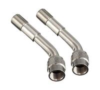 FIGGRITID Lot de 2 adaptateurs d'extension de valve de pneu de moto voiture 135 degrés