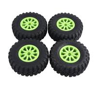 FIGGRITID Lot de 4 pneus en caoutchouc et plastique Beadlock pour voiture RC Rock Crawler Axial SCX10 RR10 RC 118 x 44 mm - Vert