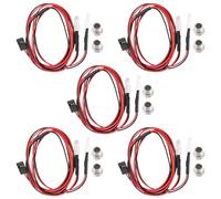 FIGGRITID Lot de 5 phares à 2 LED 5 mm pour véhicules de voiture 1/10, colorés