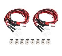 FIGGRITID Phares de voiture RC 3-9 V pour 1/5 1/8 1/10 1/12 1/14 RC Model Car Truck LED, 2 blancs 2 jaunes 8 mm pièces de rechange