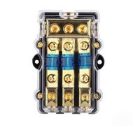 FIGGRITID Porte-fusible ANL à 3 voies - Bloc de distribution de 60 A - Calibre 4 à 8 - Pour voiture, camion, bateau - Amplificateur audio marin