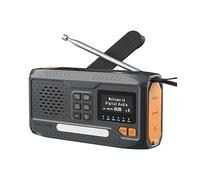 FIGGRITID Récepteur radio solaire portable d'urgence Radio extérieure à manivelle Radio Bluetooth Radio FM Bluetooth avec lampe de poche LED/SOS