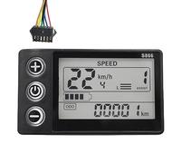 FIGGRITID S866 Écran LCD pour vélo électrique 24 V 36 V 48 V 60 V S866 pour vélo électrique Scooter (prise SM 6 broches)