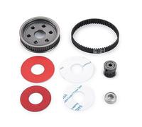 FIGGRITID Système d'engrenages de transmission par courroie pour pièces de voiture sur chenilles 1/10 Axial SCX10 SCX10II 90046 RC (3,17 mm)