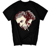 Fight Club Mens Fashion Brad Pitt Tops Tees Man T Shirts Men Top Tee Hip Hop Black S