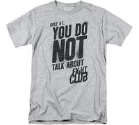 Fight Club Men's T Shirt First Rule Retro 90S Movie Graphic Printed SP@Or@TS Tee Grey L Colour5