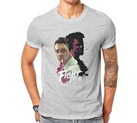 Fight Club The Narrator Film est Tshirt for Men Smoke Round Collar Pure Cotton T Shirt Gift Clothes Streetwear Grey(XX-Large)