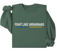 Fight Like Ukrainians Sweatshirt unisexe Fight Shirts, Vert, M