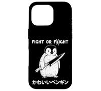 Fight Or Flight Fight Couteau Pingouin avec Dicton Amusant pour Homme et Femme Coque pour iPhone 16 Pro