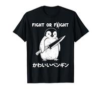 Fight Or Flight Fight Couteau Pingouin avec Dicton Amusant pour Homme et Femme T-Shirt