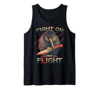 Fight Or Flight Kiwi Oiseau Motif Humour Ratite de Débardeur