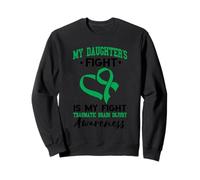 Fight TBI Warrior Sensibilisation aux blessures cérébrales traumatiques Sweatshirt