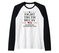 Fight Truth Decay Protest Sign,Defend Democracy Dies Silence Manche Raglan