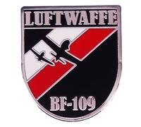 Fighter Broche armée de l'air German Military Brooch WWII Badge Vintage Souvenir Brooch Chemise Casquette Coat Décoration Cool Army Médaille Emblème Cadeau pour Femmes Hommes, Métal