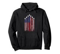 Fighter Jets 4 Juillet Drapeau américain USA Sweat à Capuche