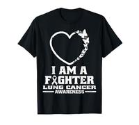 Fighter Lung Cancer Month Support Ruban Blanc T-Shirt