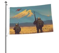 Fighting Aliens Drapeau double face 2 x 3 - Bannière extérieure robuste et décorative, idéale pour le jardin, la chambre et la décoration de fête