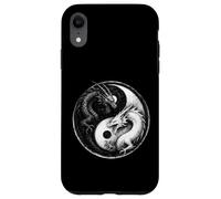 Fighting Dragons Yin Yang Vintage Anime Japonais Art Rétro Coque pour iPhone XR
