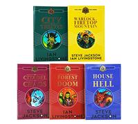 Fighting Fantasy RPG Books 1-5 Collection Set ( The Warlock of Firetop Mountain, City of Thieves, Citadel of Chaos, The Forest of Doom & House of Hell)