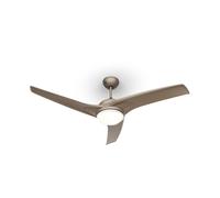 Figo 132 cm Ventilateur de plafond avec luminaire Nickel métallique