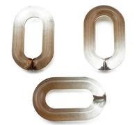 FIgpmwld Anneaux de Liaison en Acrylique Multicolores, 100 pièces, 24x39mm, Lien Rapide Ouvert, Accessoires de Bijouterie à Faire soi-même(Coffee White)