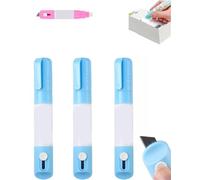 Figskey 2 in 1 Privacy Wipe Box Cutter,Thermal Ink Remover,Water-Based Thermal Paper Eraser Pen,Privacy Information Coverage for Labels,Packages and Shipping Addresses (Blue-3 Pcs)