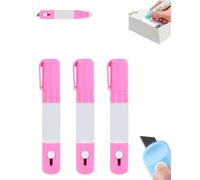 Figskey 2 in 1 Privacy Wipe Box Cutter,Thermal Ink Remover,Water-Based Thermal Paper Eraser Pen,Privacy Information Coverage for Labels,Packages and Shipping Addresses (Pink-3 Pcs)