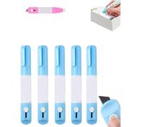 Figskey 2 in 1 Privacy Wipe Box Cutter,Thermal Ink Remover,Water-Based Thermal Paper Eraser Pen,Privacy Information Coverage for Labels,Packages and Shipping Addresses (Blue-5Pcs)