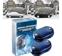 Figskey Dégivreur moléculaire solaire électromagnétique et antigel, chauffage moléculaire cinétique portable 2024, dispositif de déneigement de voiture, dégivreur de voiture (2 pièces)