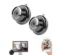 Figskey Lot de 2 caméras espions invisibles sans fil avec vision nocturne, petites caméras cachées sans fil pour animal de compagnie, maison, bureau