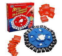 FIGUI GAMES Jeu de société en espagnol, 2 modes de jeu, design octogonal avec 24 lettres, jeu de mots, comprend 35 cartes avec 140 catégories, idéal pour enfants et adultes (bleu et noir)