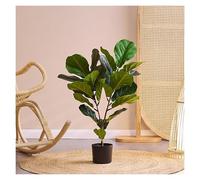 Figuier Artificiel À Feuilles De Violon, Faux Ficus Lyrata, Figuier À Feuilles De Violon Artificielles, Faux Ficus Pour La Maison, Le Bureau, Le Salon, Décoration Esthétique(90cm/3ft)