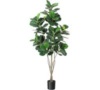 Figuier Lyre Artificiel Grande Taille 180cm - Faux Ficus Lyrata Haute Densité pour Décoration Intérieur/Extérieur - Plante Verte pour Maison/Bureau/Salon - Idée Cadeau Pendaison Crémaillère