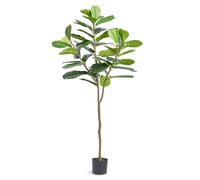 Figuier violon artificiel- Plante artificielle PE - 81x81x185cm- Plante plastique en pot- Fausse plante- Fleur artificielle- Inodore- Imperméable- Décoration pour chambre, bureau, salon