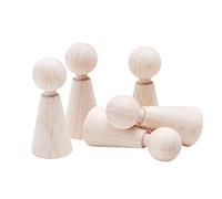Figuines en bois de hêtre environ 15x35 mm, 5 pièces - Poupée simple en bois fabriqué en Autriche