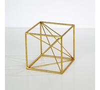 FIGURA 15X15X15 METAL DORADO