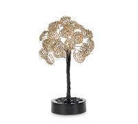 FIGURA ÁRBOL METAL DORADO/NEGRO_20X20X20CM