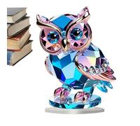 Figura De Búho Acrílico - Escultura Decorativa 2D De 20 Cm, De Escritorio De Mesa Moderno Con Base | Decoración De Estante Única Para El Hogar, Oficina, Estantería, Manto, Sala De Estar, Exhibi