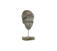 FIGURA FIBRA VIDRIO METAL 24X15X58 AFRICANA GRIS