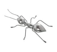 FIGURA HORMIGA RESINA PLATEADAC/PATAS METAL 21X15X10CM