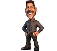 Minix – Figurine Cholo Simeone (Diego) – Idéale pour gâteaux et fans de l'Atlético de Madrid – 7 cm