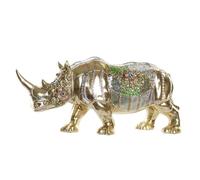 FIGURA RESINA 55X17,5X25 RINOCERONTE DORADO