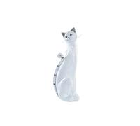 FIGURA RESINA 9X9X24 GATO BRILLANTE BLANCO