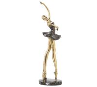 FIGURA RESINA BAILARINA DORADA 14X11X42CM