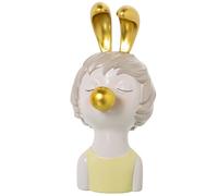 FIGURA RESINA CABEZA DE CHICAC/CHICLE ORO_12X15X25CM