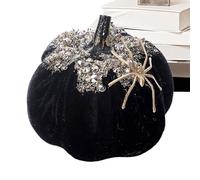 Figuras De Terciopelo 3D Con Diseño De Araña Para Decoración En Ventanas Mesas Puertas Casas Oficinas Hogar | Estatuilla De Calabaza Brillante - Calabaza Decorativa Pequeña Para Halloween